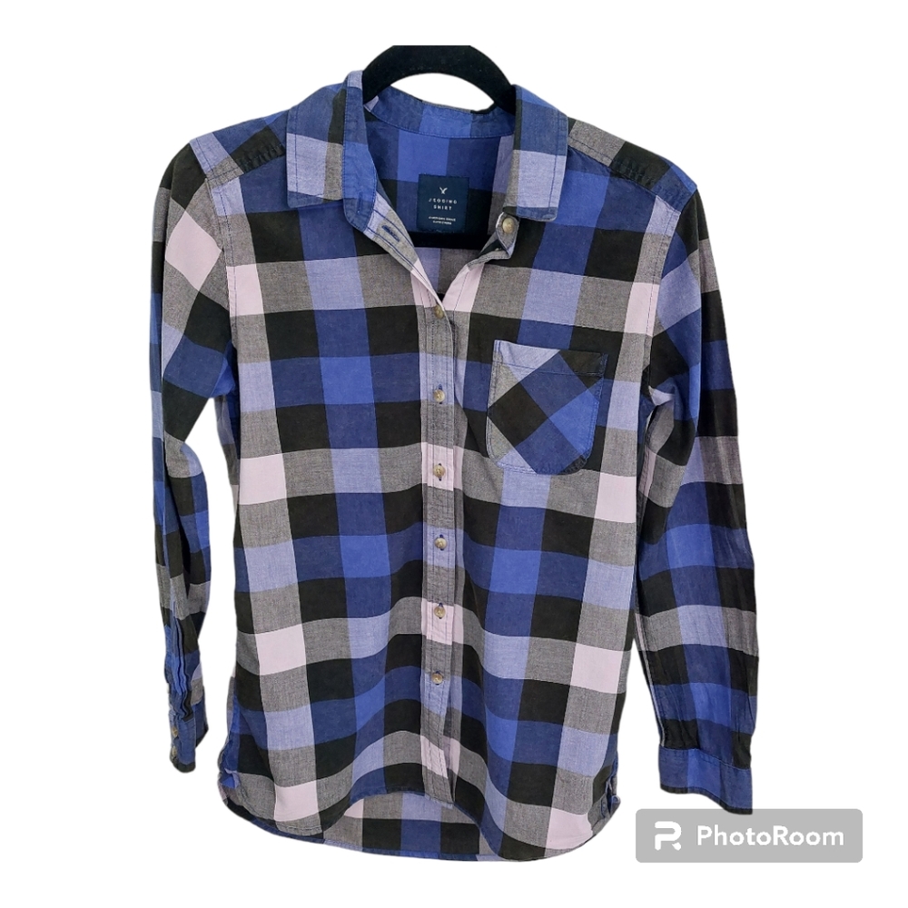 American Eagle Outfitters Button-Down Jegging Shirt